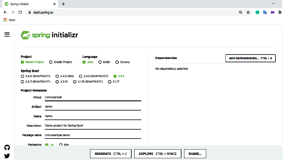 Initializr spring on sale