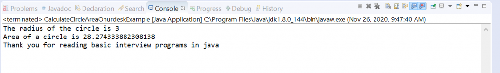 java program to calculate pi