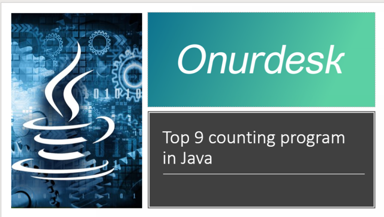 Top 9 counting program in Java Top 9 counting program in Java